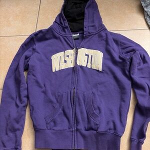 Stadium Athletics University of Washington Huskies Zip Up Hoodie - Size Small
